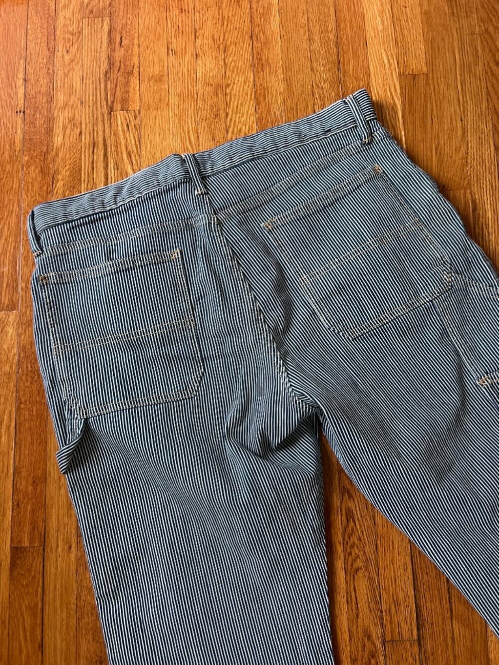 Gap Railroad Double Knee Hickory Straight Leg Carpenter Pants - Men's 34x30 - Picture 4 of 9
